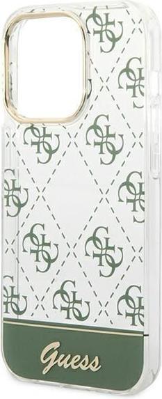 Immagine prodotto Guess Custodia per iPhone 14 Pro Max 6,7" GUHCP14XHG4MHA Custodia IML cachi placcata 4G Fondo (Apple iPhone 14 Pro Max)