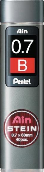 Image du produit Pentel Stylo AIN STEIN High Polymer, B, 0,7 mm, etui a 40 pc. (Recharger, Graphite, 0.70 mm)