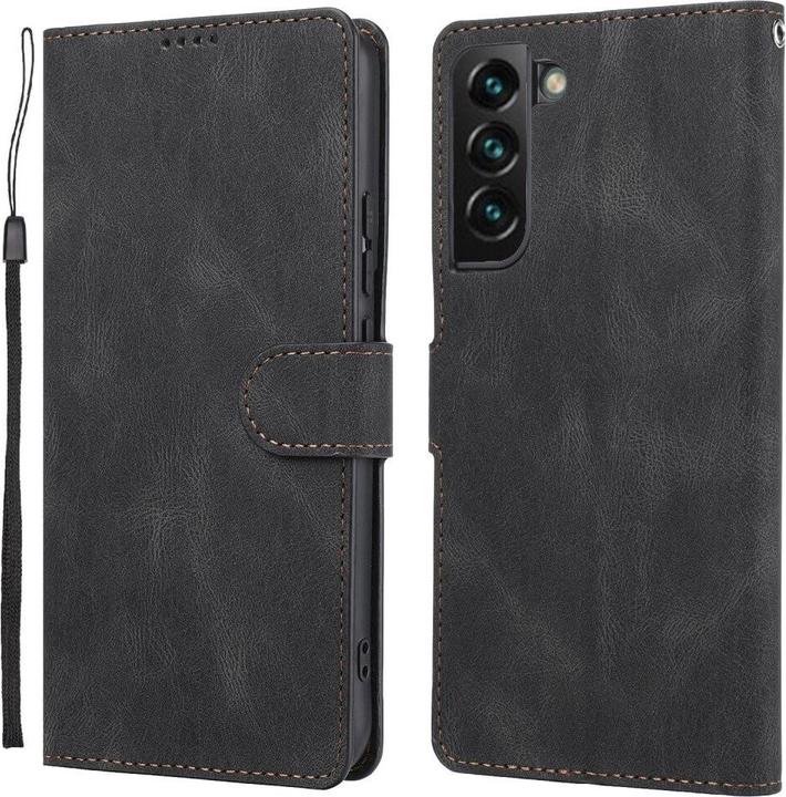 Cover-Discount Galaxy S23 - Leder Etui Hülle schwarz (Samsung Galaxy S23)