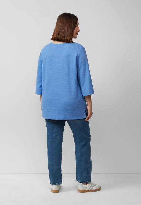 Immagine prodotto S.Oliver Sweatshirt Strukturiertes Jersey-Sweatshirt mit V-Ausschnitt und 3/4-Ärmeln (46)