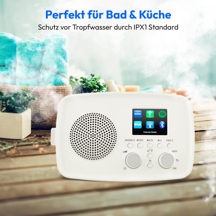 Produktbild Medion LIFE Internetradio IRE-1 (MD89318) weiss DAB+ Internetradio (DAB+, Internetradio, Bluetooth, WLAN)