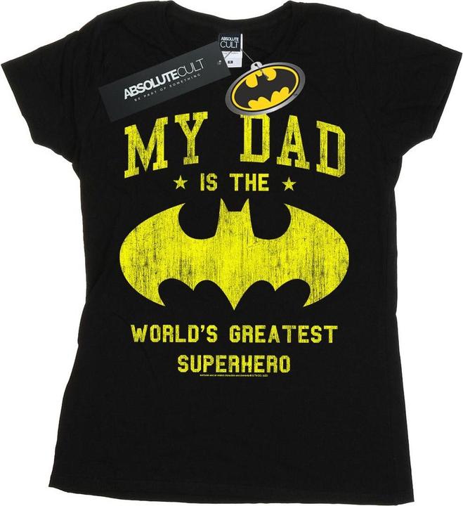 Immagine prodotto Femme/Les femmes - Maglietta in cotone Batman My Dad Is A Superhero (L)