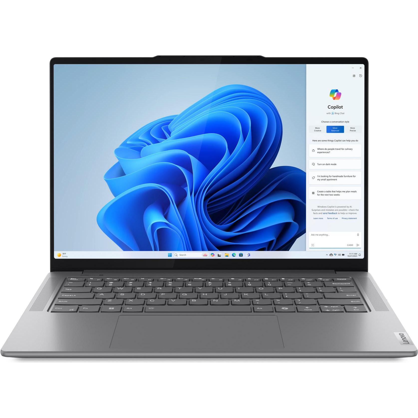 Lenovo Yoga 7 Pro (14.50", Intel Core Ultra 9 185H, 32 GB, 1000 GB, DE), Notebook, Grau