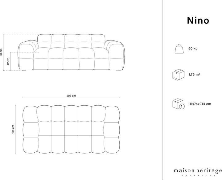 Actual product image Maison Heritage Nino (2 person sofa)