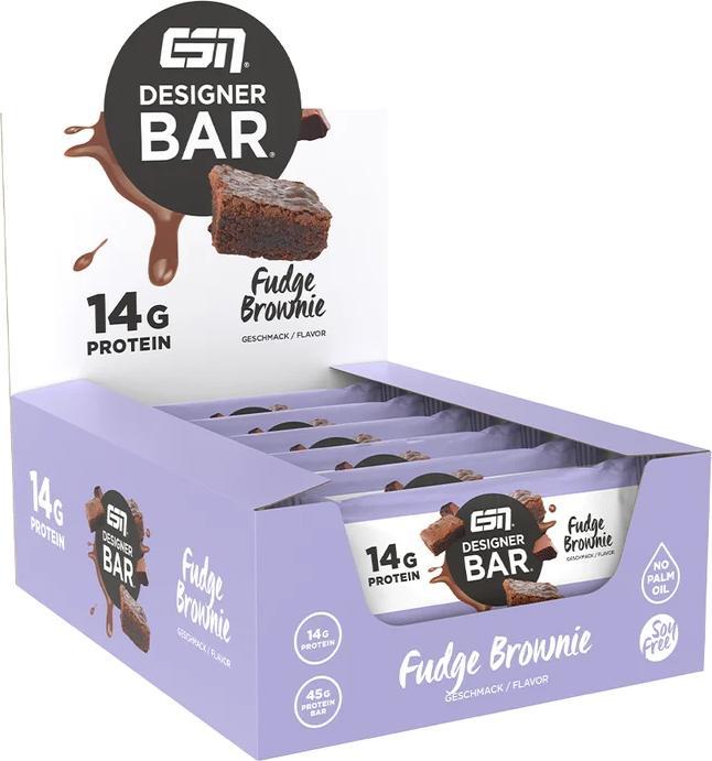 Produktbild ESN Designer Bar (Fudge Brownie, 12 Stk., 540 g)
