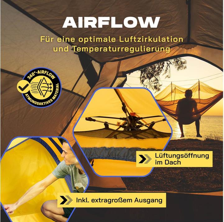 Actual product image Where Tomorrow Wurfzelt 3 Personen - Gelb, Anzahl Personen: 3 (Pitching tent, 3.10 kg, 3 persons)