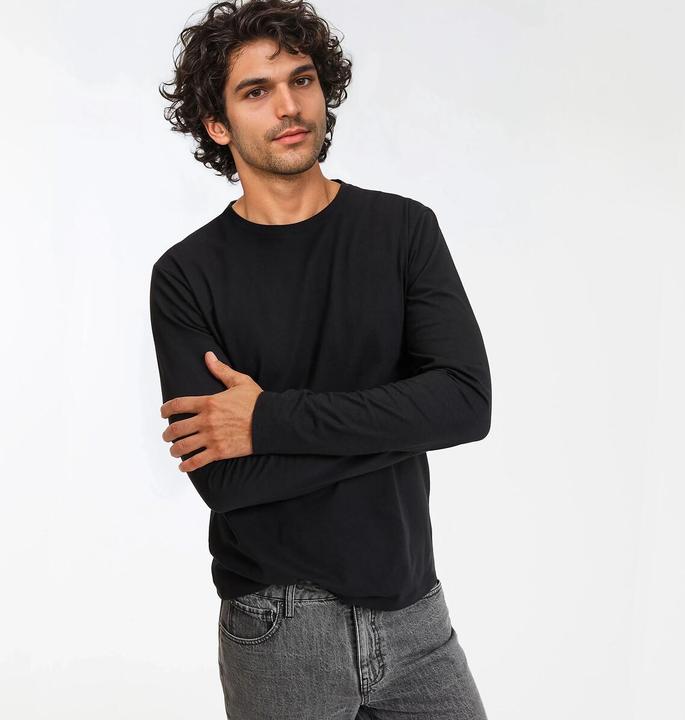 Immagine prodotto La Redoute Collections Langarm-Shirt mit rundem Ausschnitt (M)