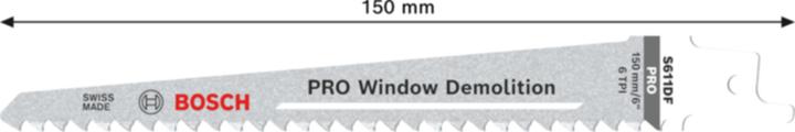 Actual product image Bosch Professional Zubehör PRO Window Demolition S611DF sheet, 1.25 x 19 x 150 mm, 5 pcs.