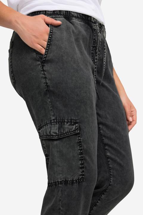 Actual product image Angel of Style Lyocell Elastic Waist Cargo Joggers (46)