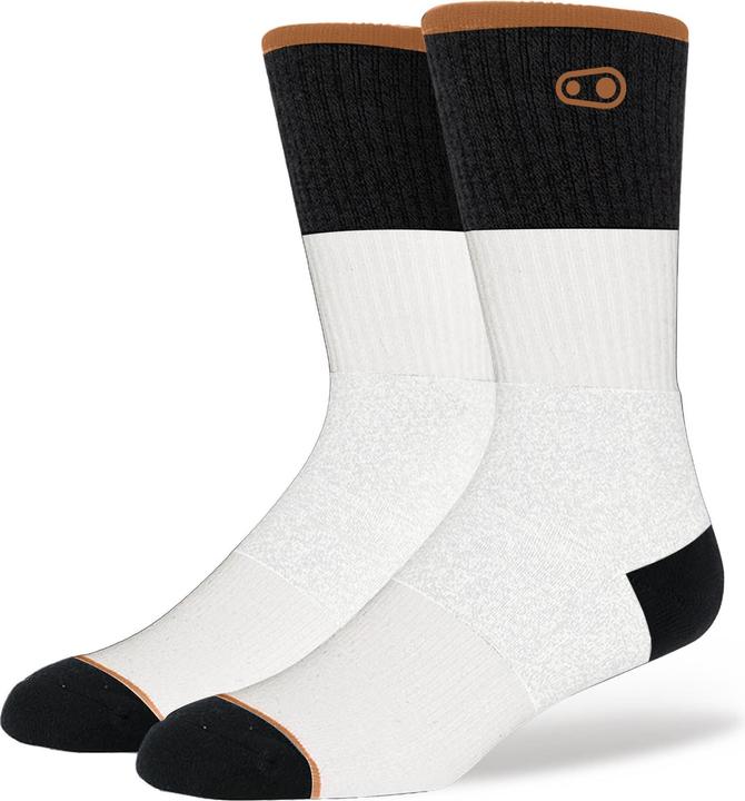 Crankbrothers Icon Casual Cotton Socken, white/gray/gum, L/XL | 43-50 (EU) | 9.5-15.5 (US) (L/XL)