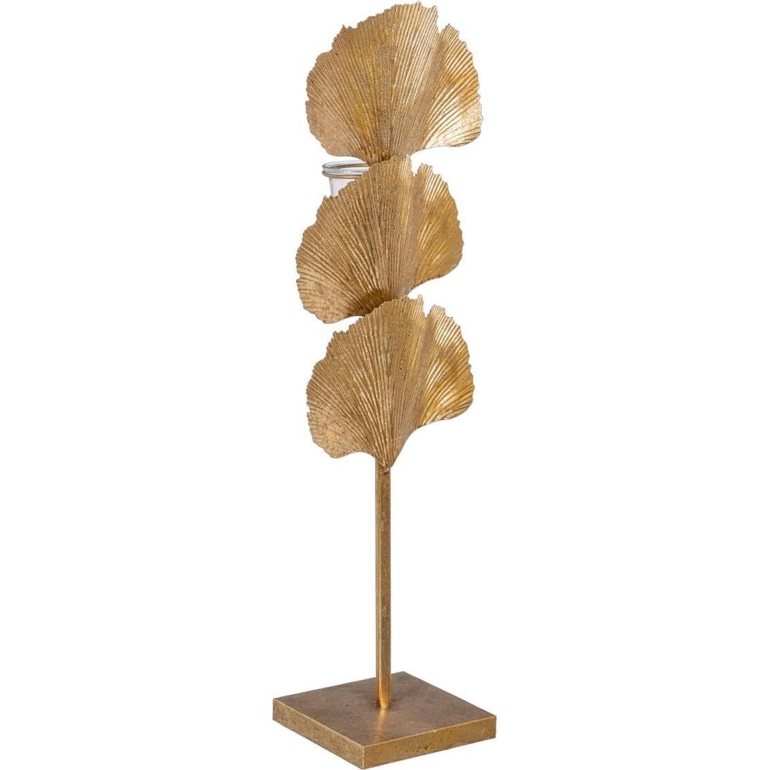 Natec, Kerzenständer, Kerzenschale 19 x 14 x 63 cm Kristall Gold Metall