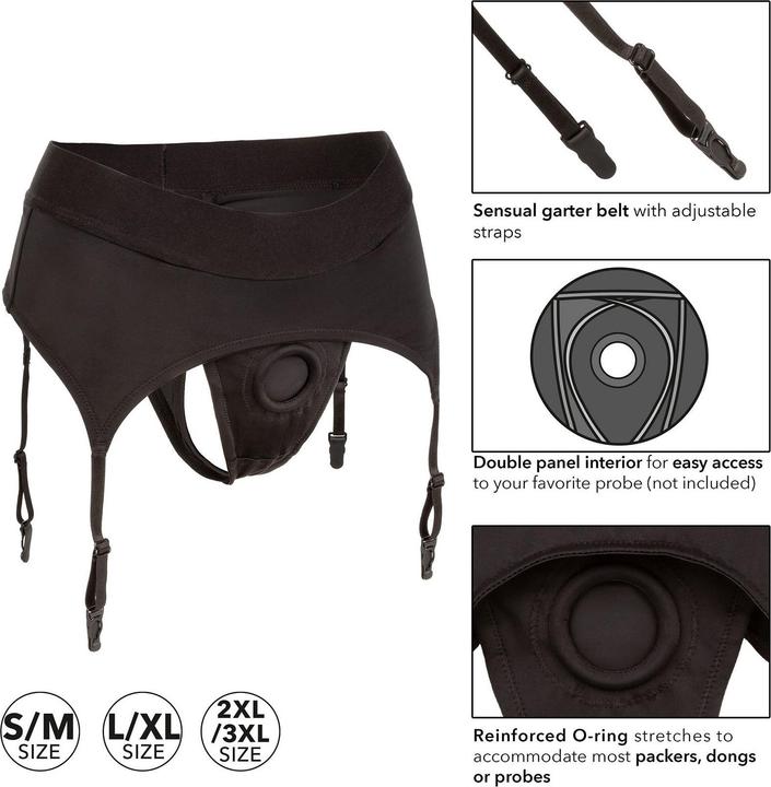 Produktbild CalExotics Boundless™ Thong with Garter - L/XL (L, XL)