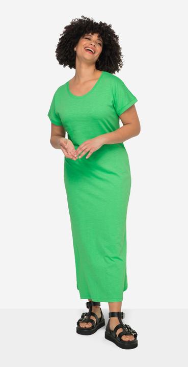 Actual product image Angel of Style Half-Sleeve Side Slit Crew Neck Jersey Maxi Dress (56)