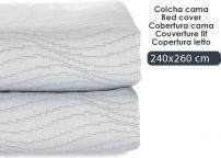 Giftdecor Copriletto letto ad acqua grigio 240x260cm (240 x 260 cm)