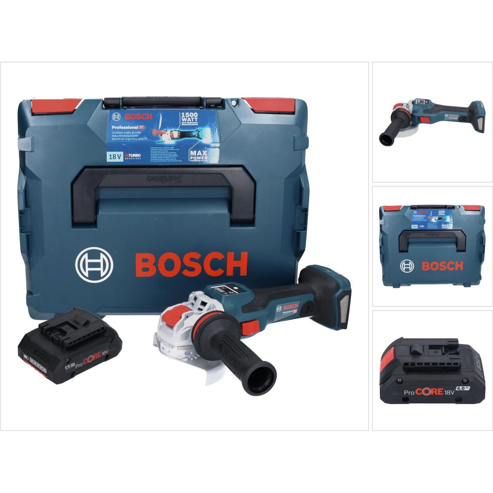 Bosch Professional, Winkelschleifer, Bosch GWX 18V-15 SC Professional Akku Winkelschleifer 18 V 125 mm BITURBO X-LOCK + ...