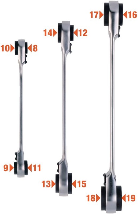 Actual product image Bahco 4-in-1 ratchet ring wrench (12 mm, 13 mm, 14 mm, 15 mm)