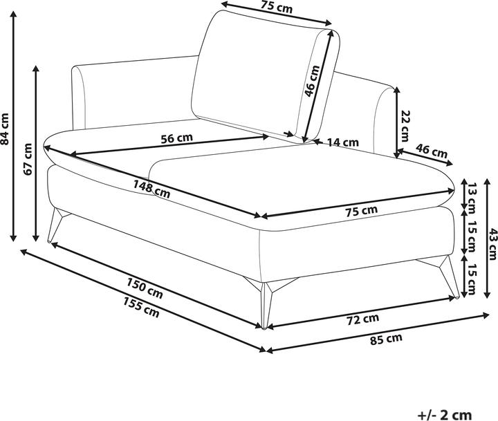 Produktbild Beliani Sievoz (Recamiere)