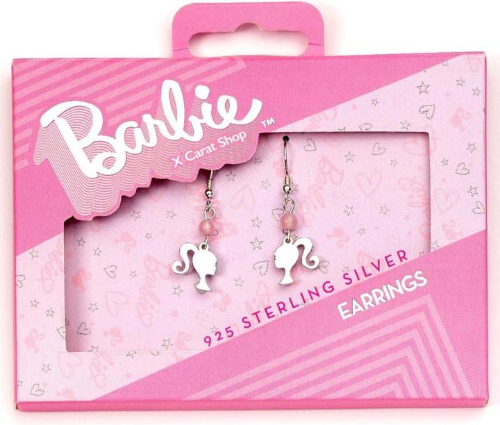 Immagine prodotto Carat Orecchini a goccia Barbie Silhouette e quarzo rosa (argento) (Argento)