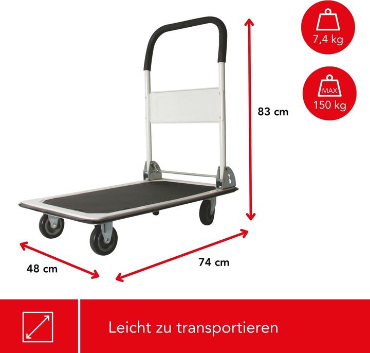 Image du produit Perel OHT150 Chariot de transport, capacité de charge 150kg (150 kg)