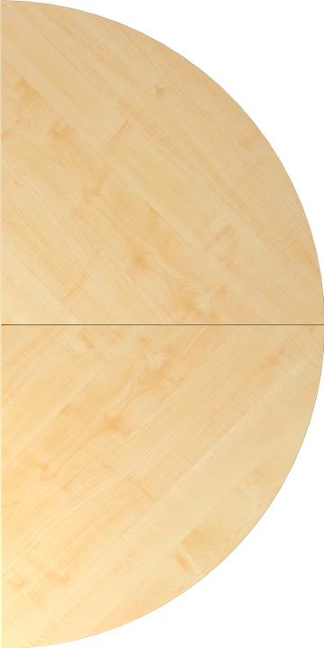 Image du produit Hammerbacher Table d'extension 2x quart de cercle/STF érable/graphite