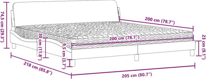 Image du produit vidaXL Bett (200 x 200 cm)