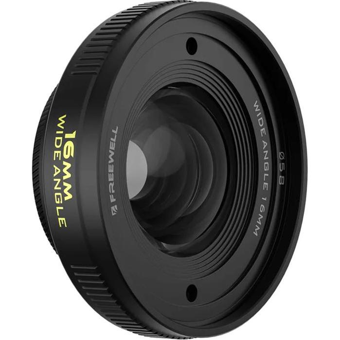 Freewell 16mm Wide Angle Lens with 17mm Mount, Accessori per cellulare, Nero