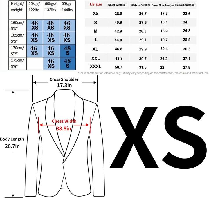 Actual product image Pyjtrl Two-Tone Blazer Jacket with Shiny Sequins (S)