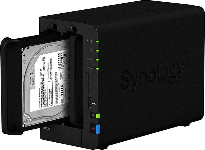Actual product image Synology Ds218 (2 x 6 TB, WD Red Plus)