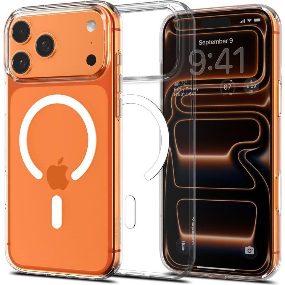 Spigen - Liquid Crystal MagSafe - iPhone 17 Pro - Clear / White (Apple iPhone 17 Pro), Smartphonehoes, Transparant