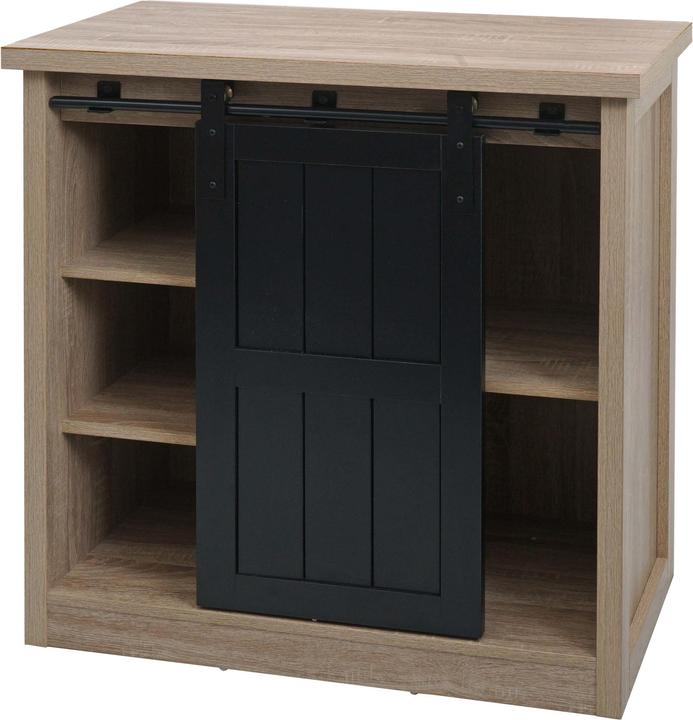 Produktbild Mendler Kommode HWC-K75, Holz-Optik Industrial Metall 84x80x40cm, naturfarben (84 x 80 x 40 cm)