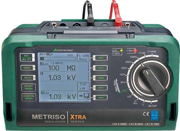 Actual product image Gossen Insulation meter Metrawatt Metriso XT (CAT III 600V, CAT IV 300V)