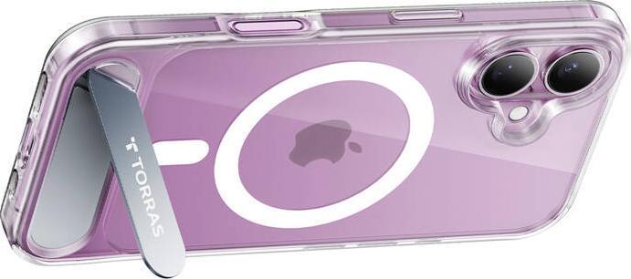 Actual product image Torras Pstand Series Case for iPhone 16 (Transparent) (Apple iPhone 16)
