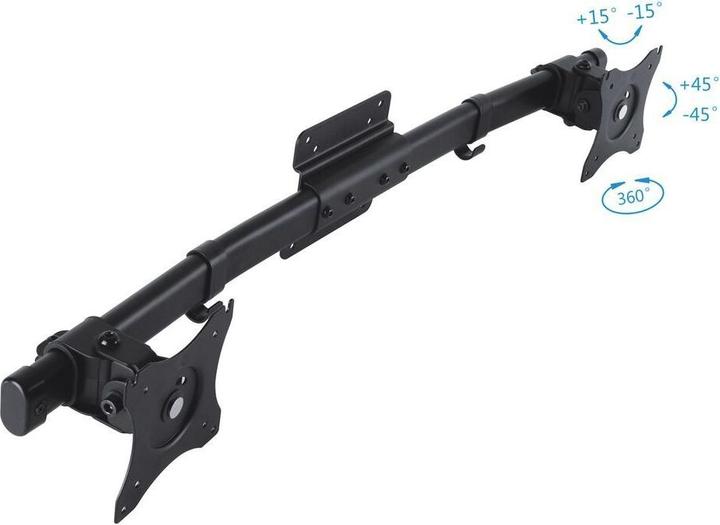 Image du produit Purelink Adaptateur PureMounts® Support de bureau VESA75/100 vers 2x VESA75/100 (Tables, 27", 10 kg)