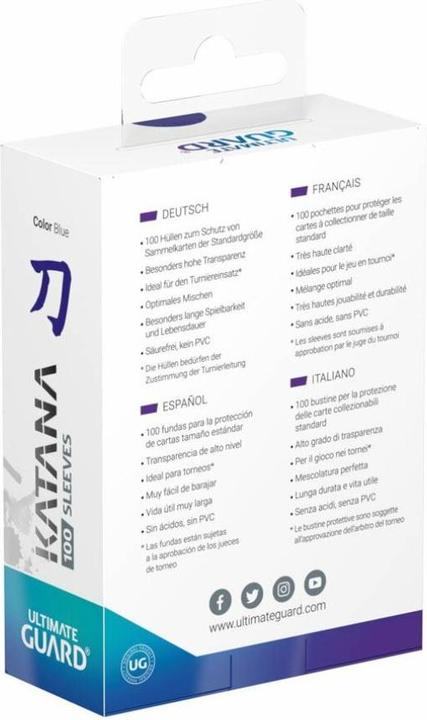 Actual product image Ultimate Guard Card sleeve Katana Sleeves standard size