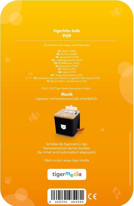 Produktbild Tigermedia tigercard - tigerhits - tiger POP hits (Deutsch)