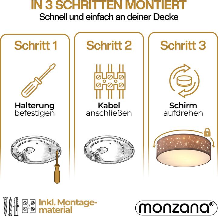 Actual product image Monzana Ceiling Lamp (E27)