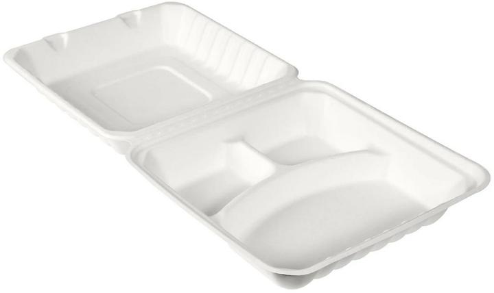 Produktbild Biopak Menübox 3-Teilung 590 ml, 50 Stück (50 x)