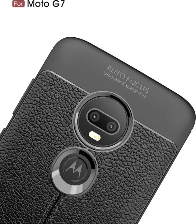 Produktbild Screenguard Motorola Moto G7 Plus Hülle Leather Design TPU Cover (Motorola Moto G7 Plus)