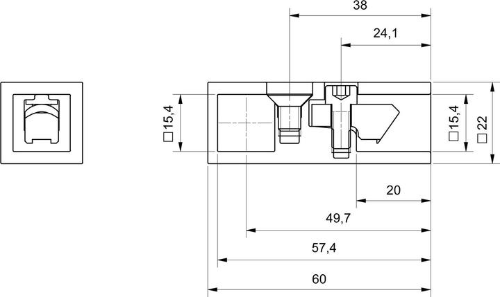 Actual product image Pauli+Sohn Adapter for stabilizer bars 8797