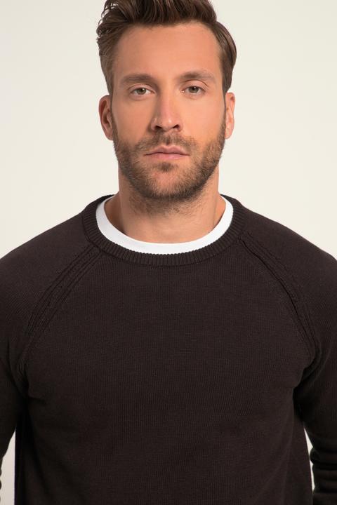 Immagine prodotto JP1880 Maglione con orli aperti, scollo a girocollo e maniche lunghe raglan (XXL)