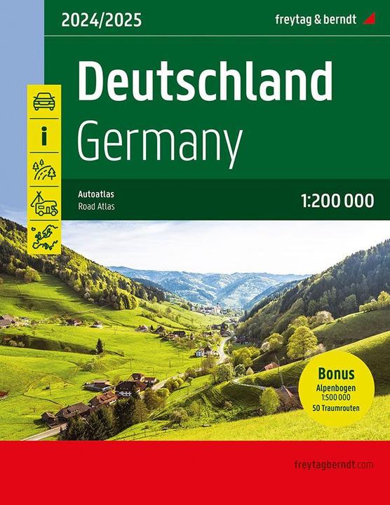 Actual product image Germany, car atlas 1:200,000, 2024/2025, freytag & berndt