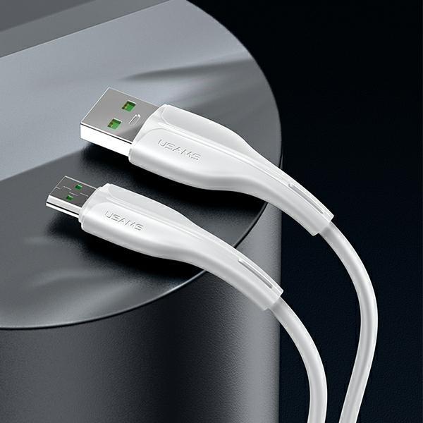 Image du produit Usams Câble U38 microUSB 4A Fast Charge for OPPO 1m biały/white SJ375USB02 (US-SJ375) (1 m)