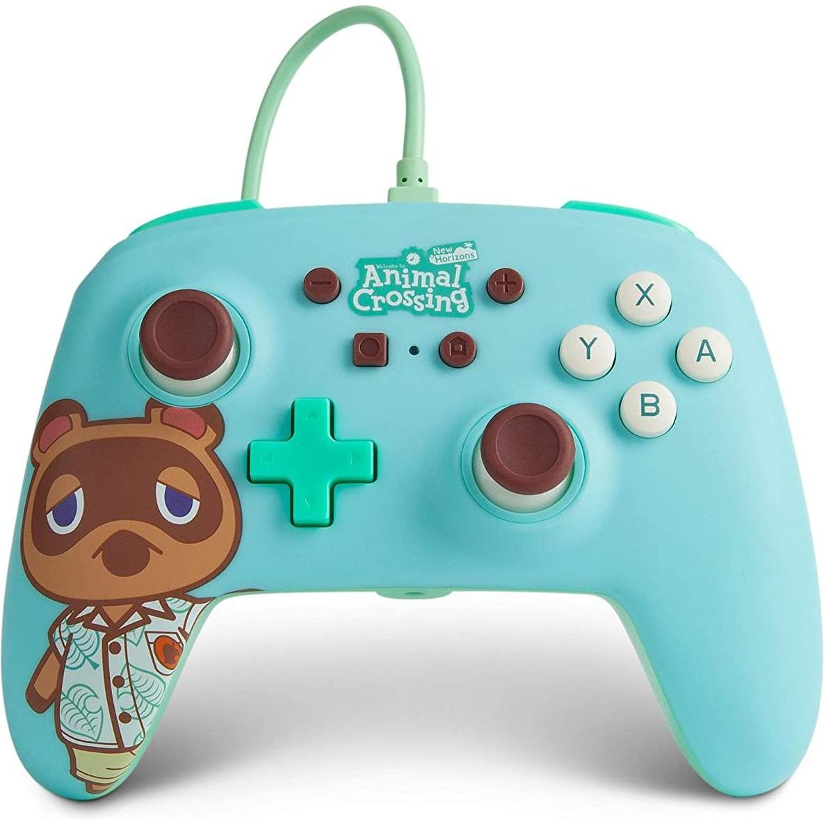 PowerA Pro Controller con filo - Animal Crossing - Tom Nook (Switch), Gaming Controller, Türkis