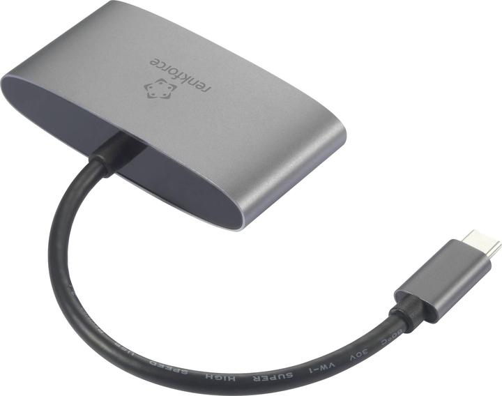 Produktbild Renkforce USB-C®, VGA Adapter (1x USB-C® Stecker - 1x USB-C® Buchse (Power Deliv (USB-A, VGA, 15 cm)