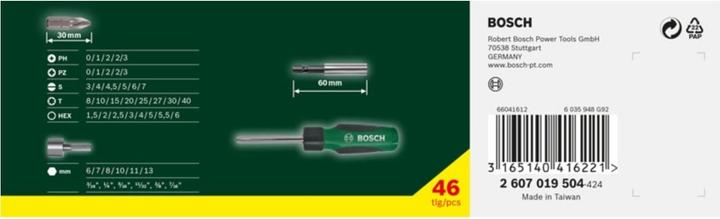 Immagine prodotto Bosch Zubehör Set di cacciaviti in titanio 46 pezzi (Esagonale)