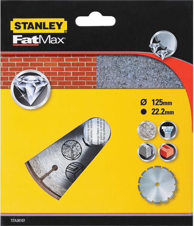 Actual product image Stanley CUTTING DISC STA38107-XJ 125MM