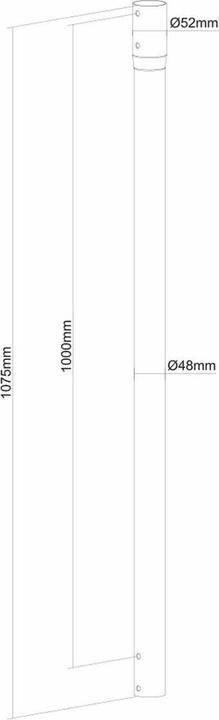 Actual product image Neomounts extension pole for FPMA-C340BLACK (Ceiling)