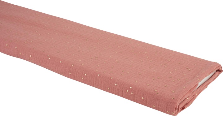 Produktbild VBS Musselin Baumwoll-Stoff "Goldene Punkte", B 130 cm, Meterware