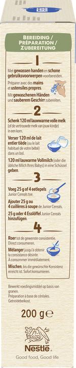Valeurs nutritives et ingrédients Nestlé Junior Cereal Crisp Multifru (200 g)