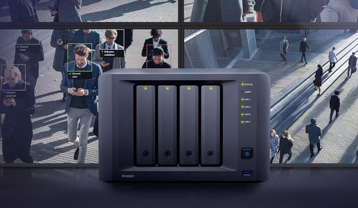 Produktbild Synology 4 bay DVA Deep Learning Video Analytics DVA3221 Diskless